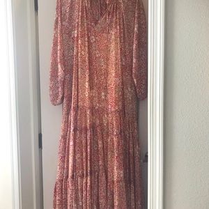 Free People Feeling Groovy Maxi Dress in Red Combo
